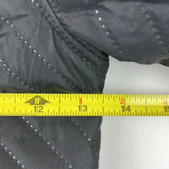 Gymboree Girls Black quilted jacket with faux  shearling collar - Picture 5 of 7